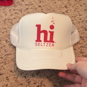 White and Red Hi Seltzer Hat